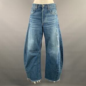 CITIZENS OF HUMANITY Size 26 Blue Cotton Barrel Jeans